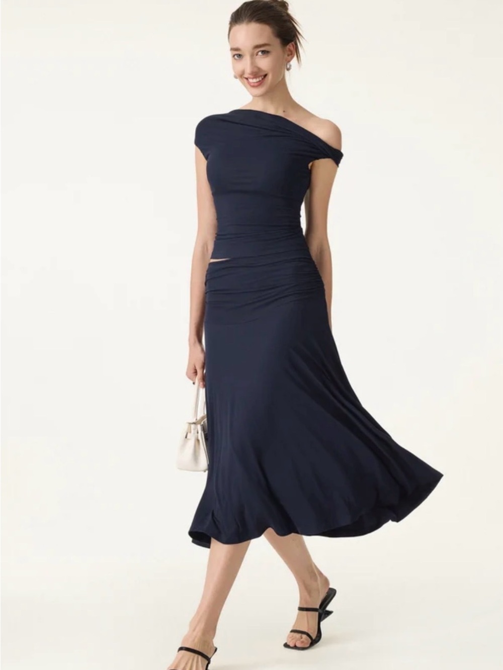 OGL Navy 2 piece skirt and top set